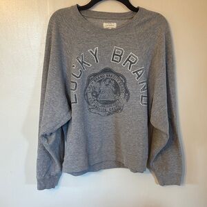 Lucky Brand Gray Crewneck Sweatshirt